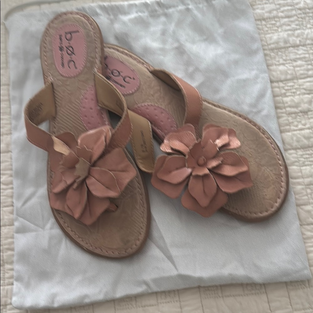 b.o.c. Tan Floral Sandals